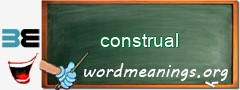 WordMeaning blackboard for construal